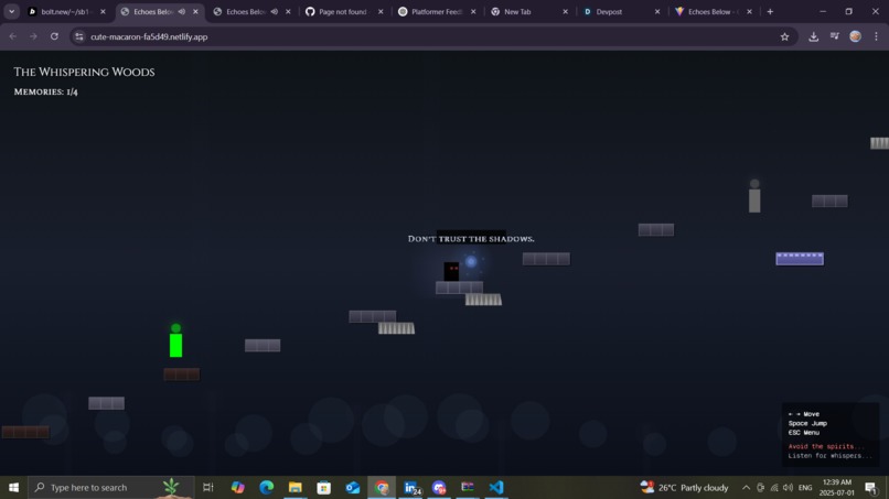 ECHOES BELOW- a platformer game – screenshot 5