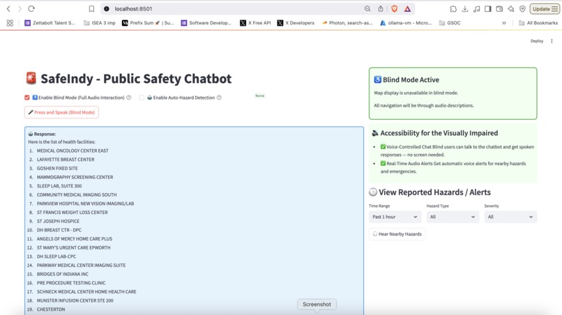 SafeIndy: Voice-Enabled Public Safety Chatbot – screenshot 2