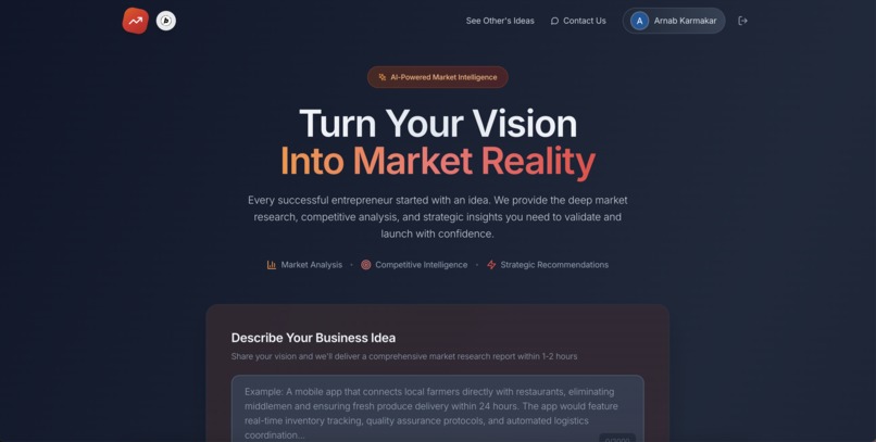 Startup idea research – screenshot 1