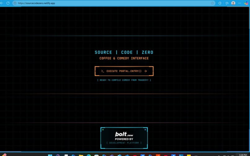 Source Code Zero | Coffee Spill & Divine Comedy Interface – screenshot 1