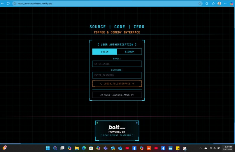 Source Code Zero | Coffee Spill & Divine Comedy Interface – screenshot 2