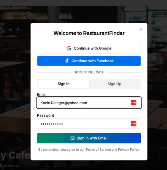 The Restaurant Finder – screenshot 7