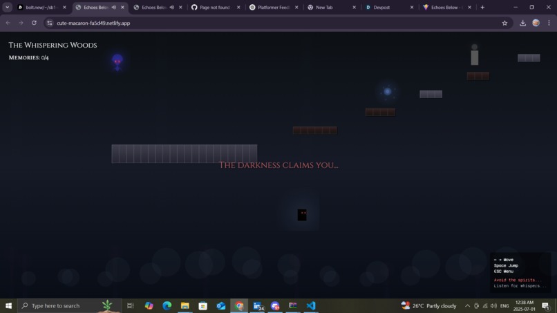 ECHOES BELOW- a platformer game – screenshot 7