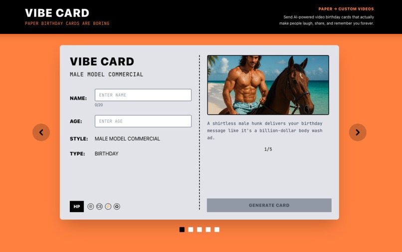 Vibe Card – screenshot 1