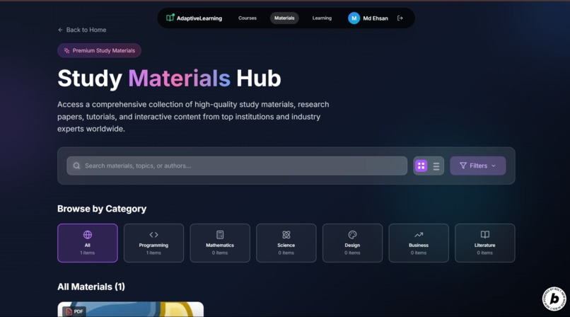 AI Driven Adaptive Learning – screenshot 3