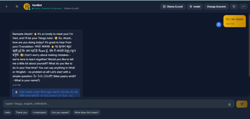 VaniBot : AI-powered language learning tool – screenshot 3