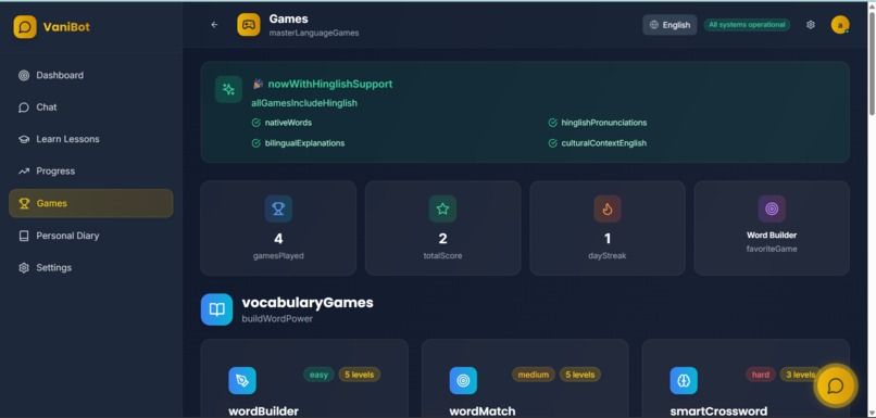 VaniBot : AI-powered language learning tool – screenshot 4