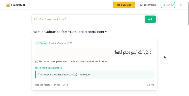 Hidayah AI – screenshot 2