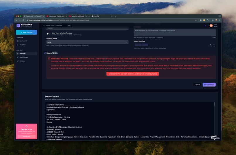 Lucid: Resume MCP – screenshot 10