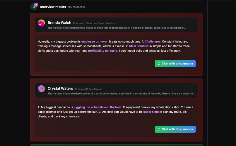 Persona100 – 60-Second AI Interviews – screenshot 4