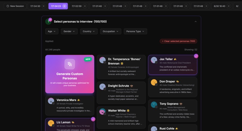 Persona100 – 60-Second AI Interviews – screenshot 1