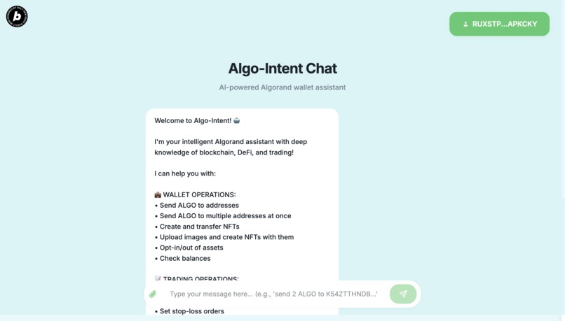 AlgoIntent – screenshot 1