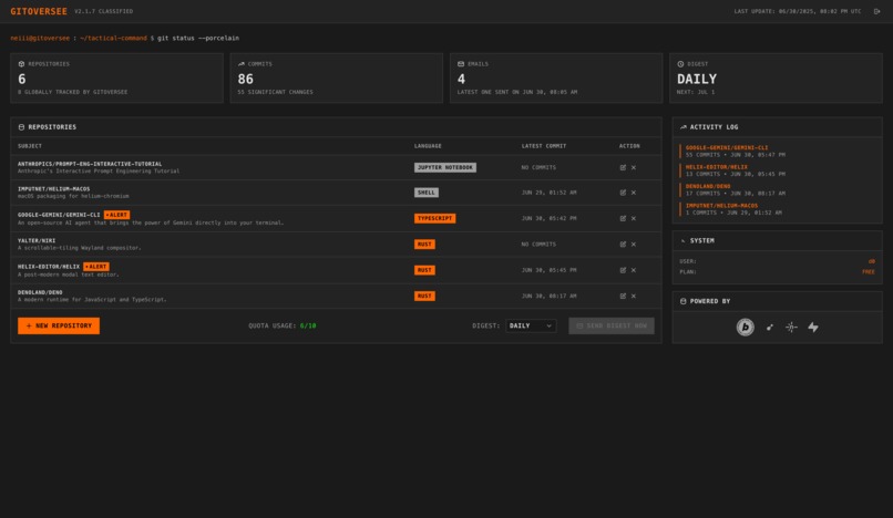 GitOversee  – screenshot 1