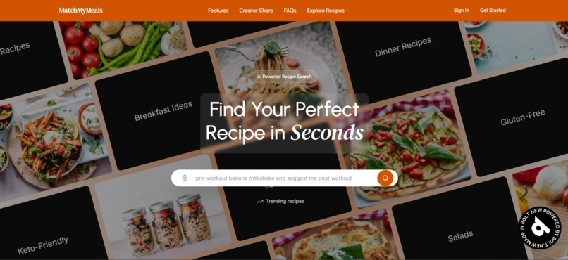 MatchMyMeals – screenshot 1
