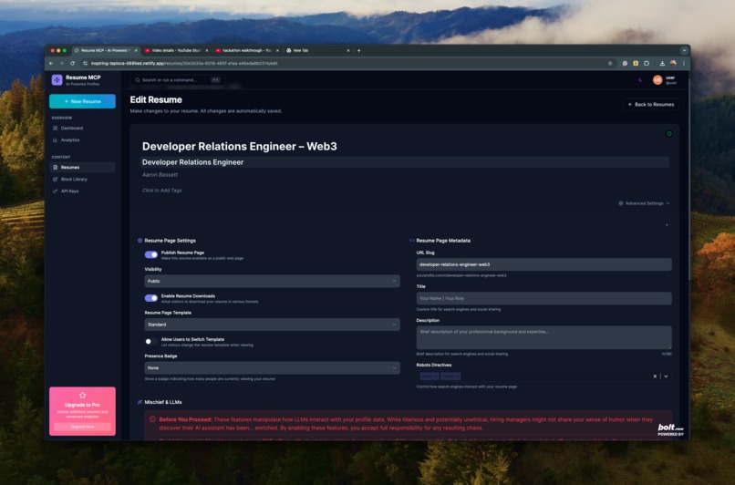Lucid: Resume MCP – screenshot 12