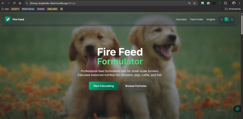 Fire Feed Formulator – screenshot 1