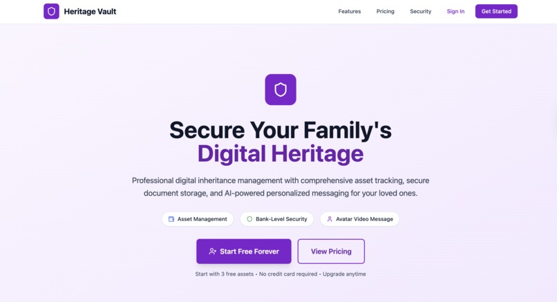 Heritage Vault – screenshot 1
