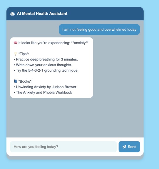 Mental Health AI Assistant  – screenshot 3