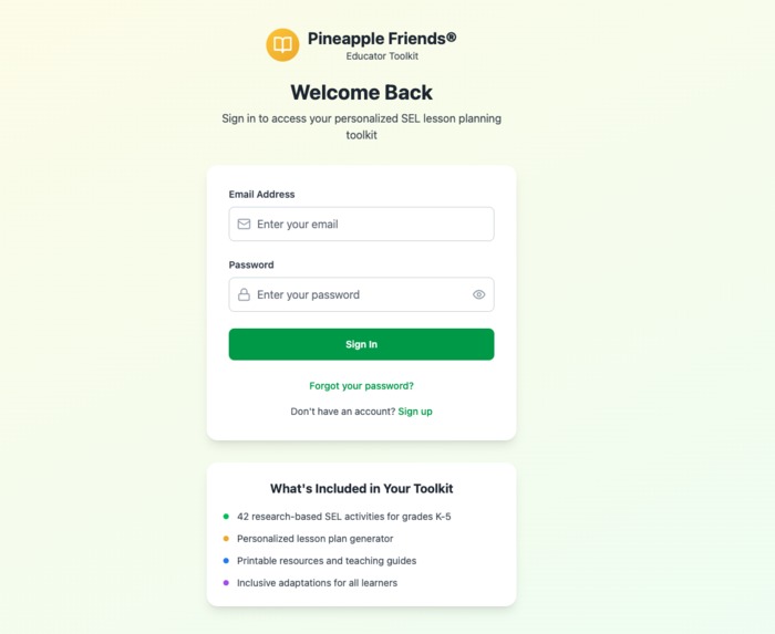 SEL Lesson Planner: Pineapple Friends Educator Toolkit – screenshot 5