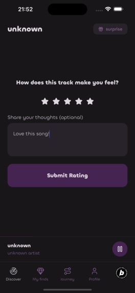 unknown ⋅ Music Discovery Reimagined – screenshot 2