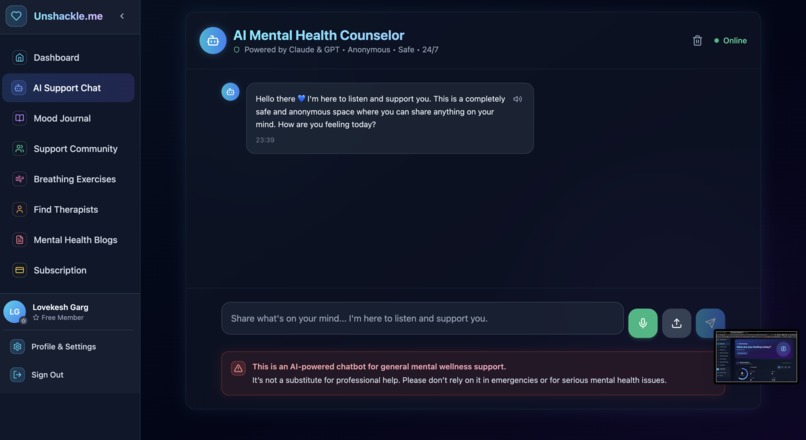 Unshackle.me – screenshot 1