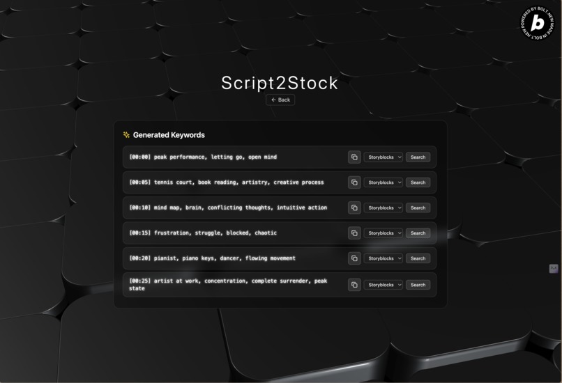 Script2Stock – screenshot 2