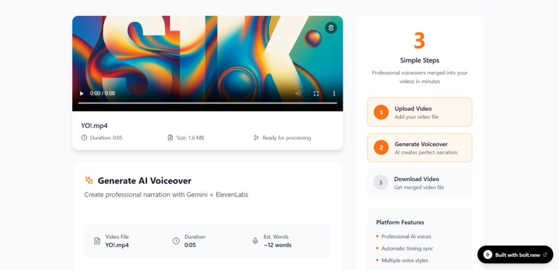 Add Voiceovers to Video - Easily with Eleven Labs – screenshot 3