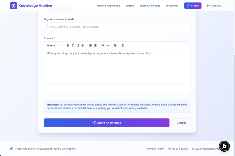 Human Knowledge Archive – screenshot 6