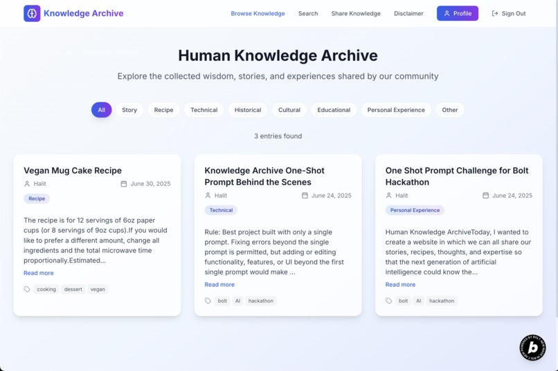 Human Knowledge Archive – screenshot 4