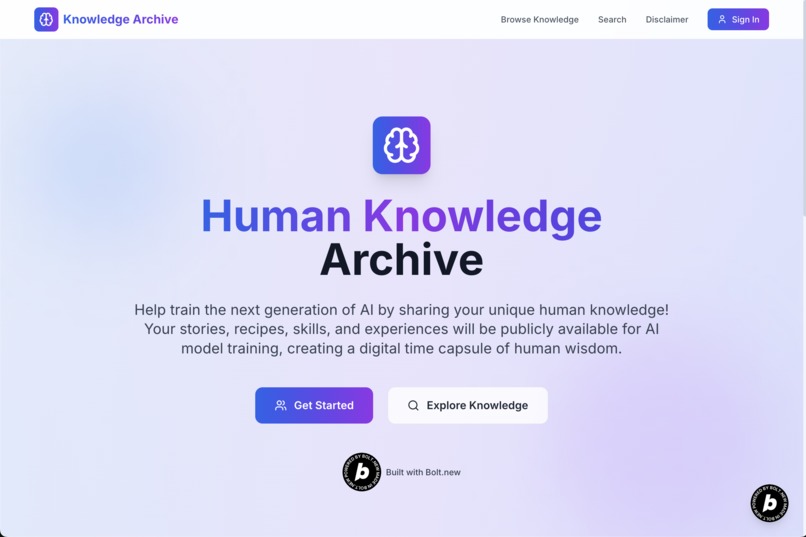 Human Knowledge Archive – screenshot 1