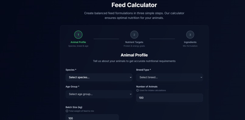 Fire Feed Formulator – screenshot 2
