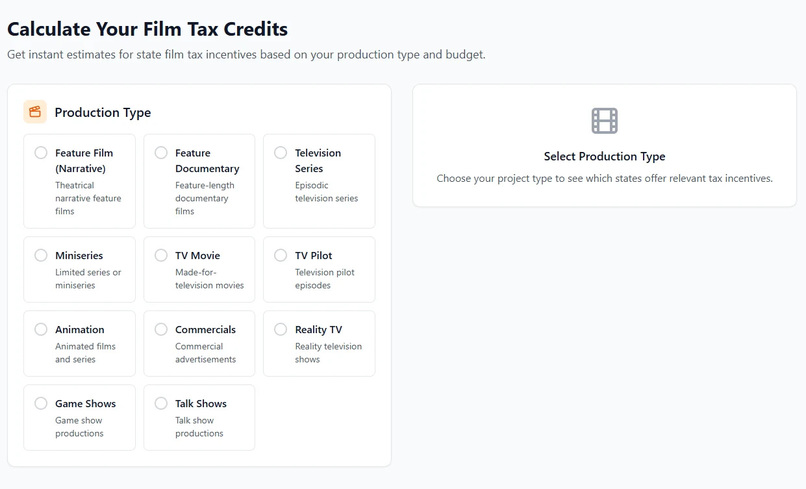 Film Tax Credit Calculator – screenshot 1