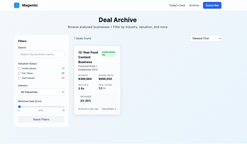 Mergers and Acquisitions Agent – screenshot 4