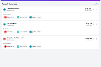 “RoomieSplit” – Instant House-Share Expense Splits
