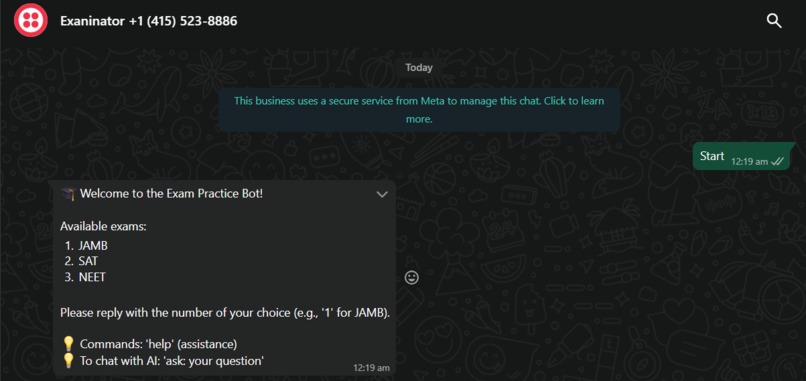 Examinator – screenshot 1