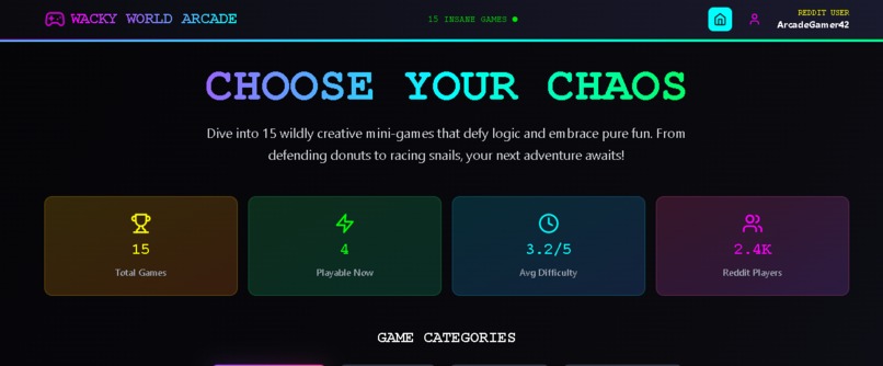 WACKY WORLD ARCADE – screenshot 1