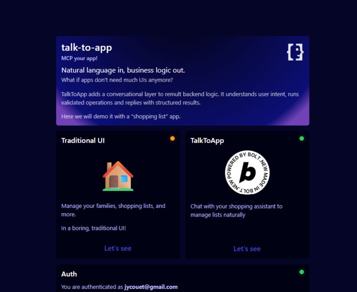 TalkToApp - Natural language in, business logic out. – screenshot 1