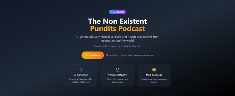 The Non Existent Pundits Podcast - The website – screenshot 1