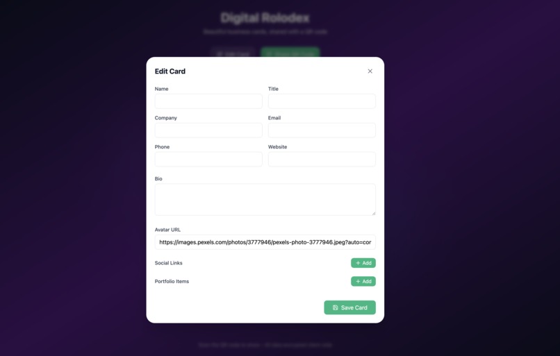 rolodex.site – screenshot 2