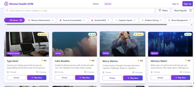 Mental Health GYM platform – screenshot 7