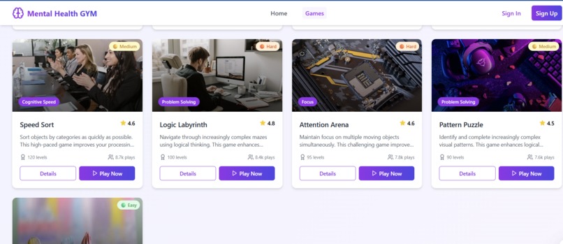Mental Health GYM platform – screenshot 8