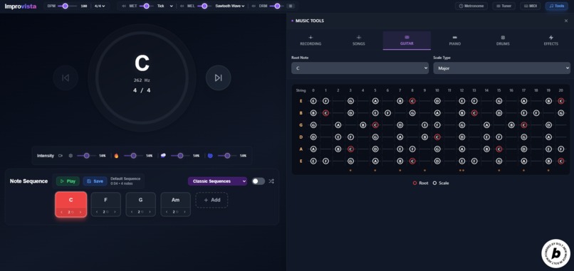 Improvista - Music improvisation buddy – screenshot 1