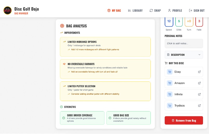Bag Manager By Disc Golf Dojo – screenshot 3