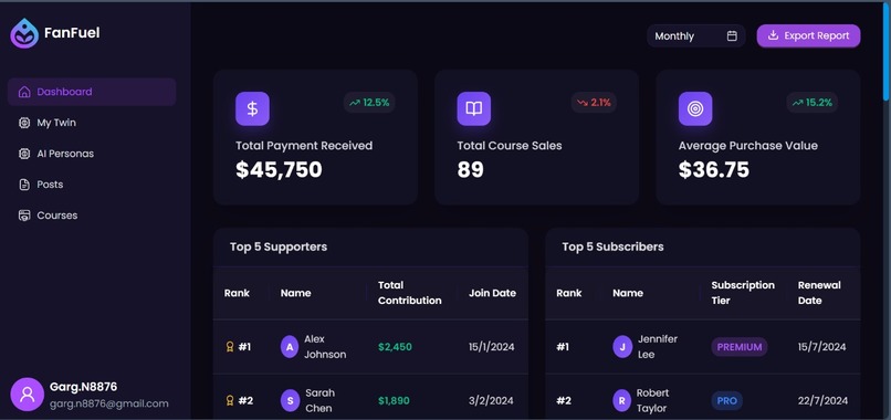 FanFuel – screenshot 2