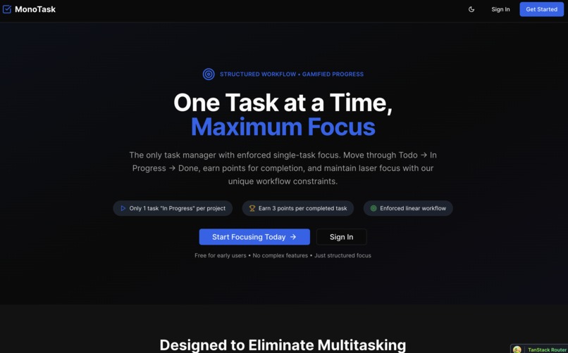 MonoTask – screenshot 1
