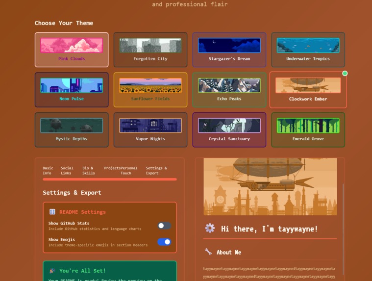 Readme Hero – screenshot 1