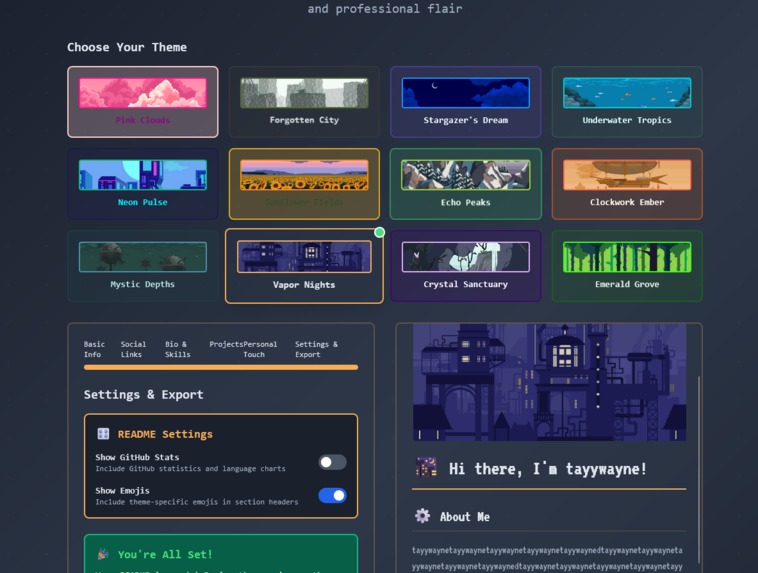 Readme Hero – screenshot 2