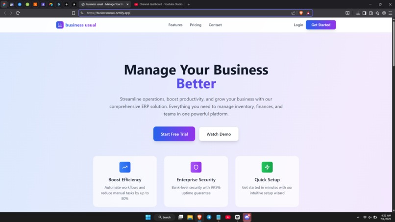 bu - business usual – screenshot 2