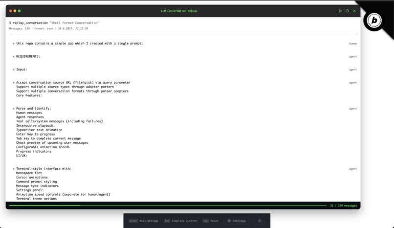 agentic.rpl (Agentic Replay) – screenshot 1