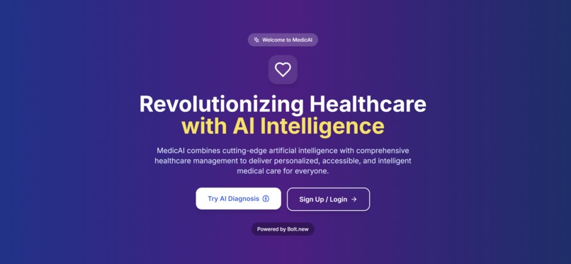 MedicaAI: AI-Powered Smart Health Diagnosis & Automation. – screenshot 1